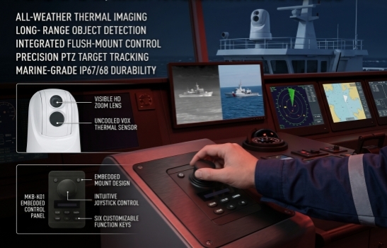 Caméras PTZ thermiques maritimes